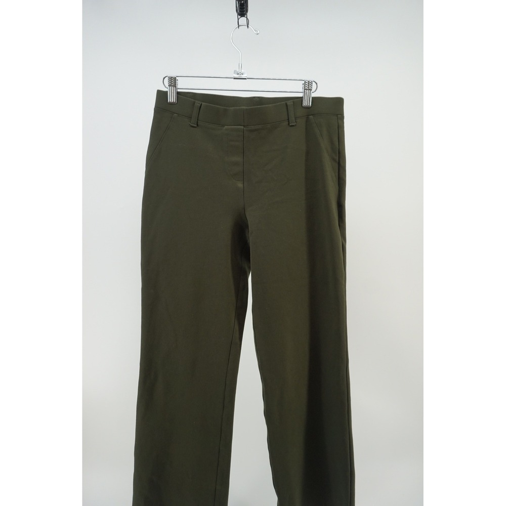 Quince Ultra-Stretch Ponte Bootcut Pant Olive Green Petite M DKBIZ01-6904 - Picture 2 of 8